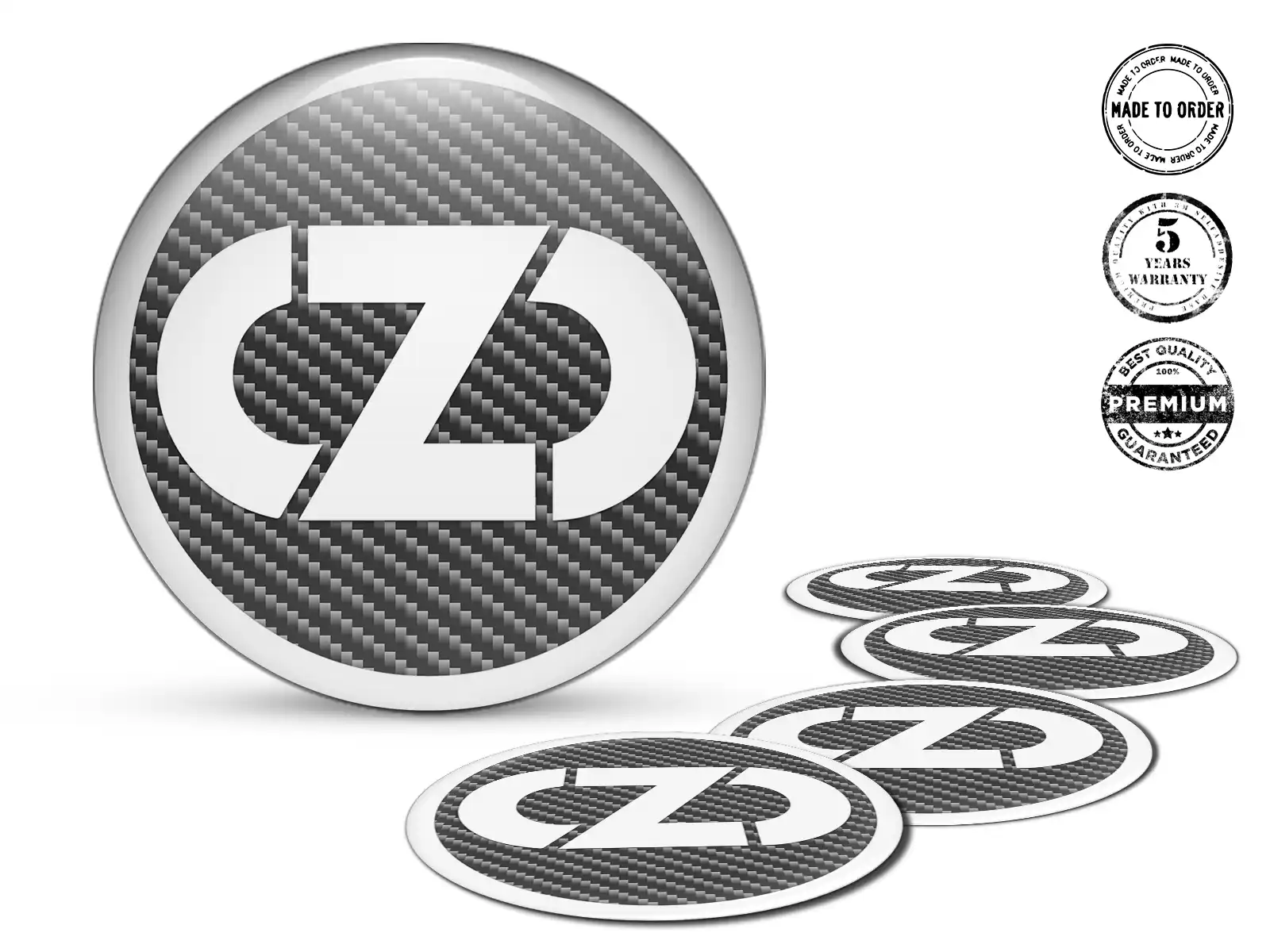 OZ Gewölbte Plaketten Logo Stilvolle Radsticker